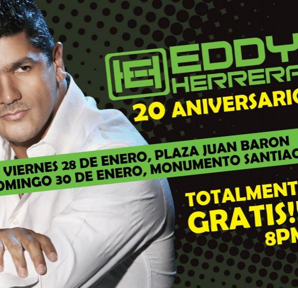 Eddy Herrera celebrará 20 años de carrera como solista