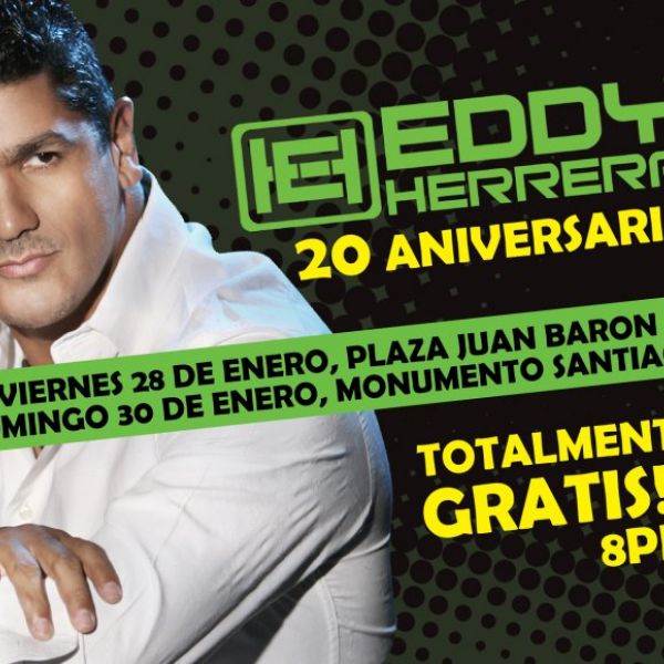 Eddy Herrera será acompañado por grandes estrellas de la música en conciertos de aniversario