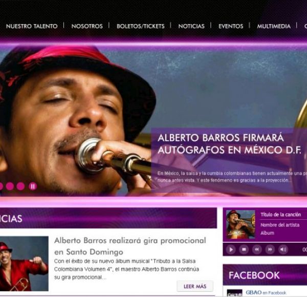 GBAO Entertainment estrena su portal en la Internet